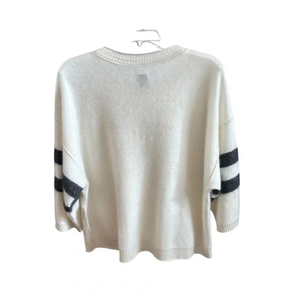 Maeve/Anthropologie Brushed Cashmere Boxy Crop Sweater in Ivory Size S. NWT - Picture 7 of 12